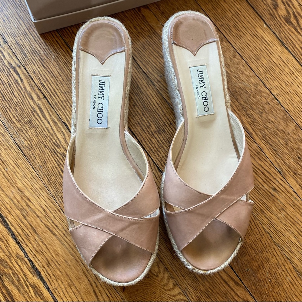 Jimmy Choo nude espadrilles